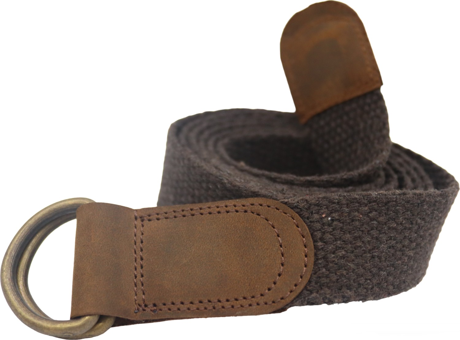 Anatolia Craft Derili 3cm En Bayan Kadın Kız Için Kahverengi D Halkalı Antik Tokalı Dokuma Pamuklu Kanvas Spor Kot Bezkemer görsel 2