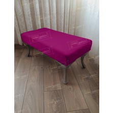 AldaGelsin 110 cm Düz Ayak Ucu Kapı Önü Antre Bench Puf Gümüş Ayak