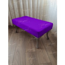 AldaGelsin 110 cm Düz Ayak Ucu Kapı Önü Antre Bench Puf Gümüş Ayak