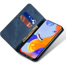 Lr Joyful Xiaomi Redmi Note 12 Turbo / Poco F5 5g Pu Deri Kılıf Stand Cüzdan Kot Kot Doku Telefon Kapağı (Yurt Dışından)