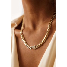 By Golden House Seramik Taşlı Künye Kolye