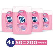 Vernel Çamaşır Yumuşatıcısı 4 x 5 Lt (200 Yıkama) Gülün Büyüsü