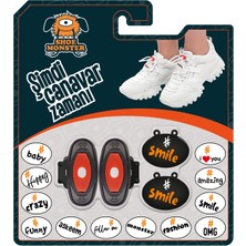 Shoe Monster Siyah - Koyu Turuncu Smıle Ayakkabı Aksesuarı