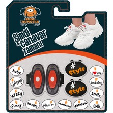 Shoe Monster Siyah - Koyu Turuncu Style Ayakkabı Aksesuarı