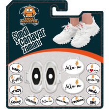 Shoe Monster Beyaz - Siyah Follow Me Ayakkabı Aksesuarı