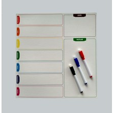 Giftsturkiye Haftalık Magnet Planlayıcı Hatırlatıcı , Silinebilir Mıknatıslı Yazı Pano (33X32CM) GFTHED2215