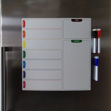 Giftsturkiye Haftalık Magnet Planlayıcı Hatırlatıcı , Silinebilir Mıknatıslı Yazı Pano (33X32CM) GFTHED2215