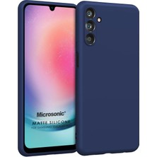 Microsonic Matte Silicone Samsung Galaxy M14 Kılıf Lacivert