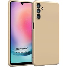 Microsonic Matte Silicone Samsung Galaxy M14 Kılıf Gold