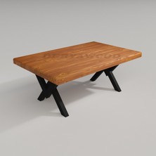 Deryawood Masif Ahşap Log Orta Sehpa 70*100*45 cm