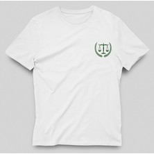 Prospettiva Kadın Beyaz Law Symbol / Themis / Hukuk Symbol T-Shırt