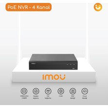 IMOU 4 Kanal PoE NVR / HDMI, VGA - 8 TB HDD Desteği - ONVIF - Bulut Hizmeti (N14P)