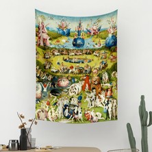 Vagonik Hieronymus Bosch Dünyevi Zevkler Bahçesi Duvar Örtüsü Halısı