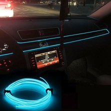 Dekohop 5 Metre Buz Mavi Araç Içi Neon Ledi Ip LED 5 Metre Buz Mavi