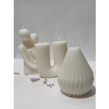 Candles Flame Sarılan Çift Büst ve Dekoratif Soya Mumları