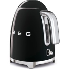 Smeg 50's Style Siyah Kettle - 1x2 Ekmek Kızartma Makinesi ve Filtre Kahve Makine Seti