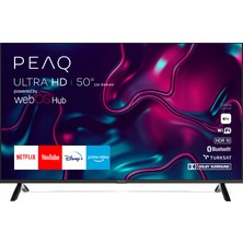 Peaq PQ50FMN403 50" 127 Ekran Uydu Alıcılı 4K Ultra HD Smart LED TV