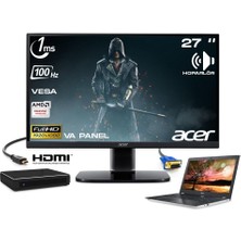 Acer KA270HBMIX 27" 100Hz Vrb 1ms (Vga+Hdmı+Hoparlör) Freesync Zeroframe Full Hd Monitör