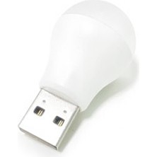 Gaman Ampul Tasarımlı 2 Adet USB LED Küçük Beyaz Işık Lamba Koridor Tuvalet Oturma Çocuk Odası  Aydınlatma