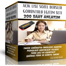 Enine Boyuna Eğitim Açık Lise Sözel Tüm Dersler Görüntülü Eğitim Seti