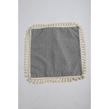 NDC Home Gri Antrasit Ponponlu Kırlent 43 x 43 cm