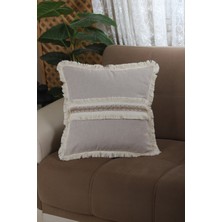 NDC Home Bej Kalın Dantel Kırlent Kırlent Kılıfı 43 x 43 cm