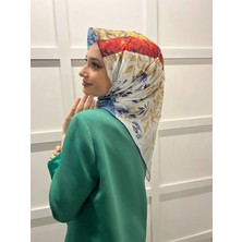 Aker Ipek Koton (Pamuklu) Yaz Serinliği Desenli Eşarp 7801221