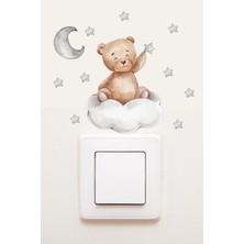 Kt Grup Priz Yıldızlı Ayıcık Çocuk Odası Dekoratif Priz Sticker