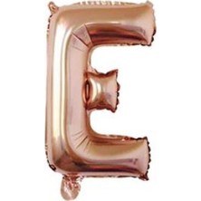 E Harf Rose Gold Folyo Balon 40 Inc 100 cm