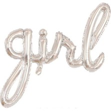 Kidspartim Gümüş Girl Folyo Balon