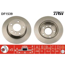 TRW Bmw E36 Arka Fren Diski 1991-1998 Arası 3 Seri