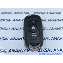 Köksal Anahtar Opel Astra K 3 Tuşlu Kumanda Kabı