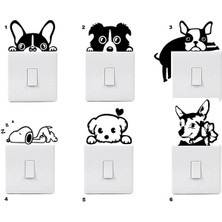 Kt Grup 6 Lı Sevimli Köpek Dekoratif Priz Sticker
