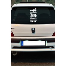 Habune Ingilizce Araç Arka Cam Sticker Etiket Folyo Seti Model 3 40X20 cm