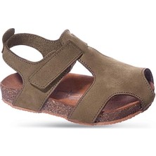 Sanbe 511 V 2001 26-30 Erkek Deri Çocuk Sandalet Haki