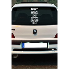 Habune Ingilizce Araç Arka Cam Sticker Etiket Folyo Seti Model 10 40X20 cm