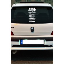 Habune Ingilizce Araç Arka Cam Sticker Etiket Folyo Seti Model 8 40X20 cm