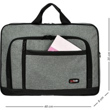 Barberri Unisex Siyah 17.2 Inç Laptop & Evrak Çantası