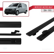 AccessoryPart Mercedes Metris (W447) 2014 ve Sonrası ile Uyumlu Basıc Model Ara Atkı Tavan Barı Siyah