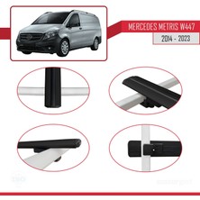 AccessoryPart Mercedes Metris (W447) 2014 ve Sonrası ile Uyumlu Basıc Model Ara Atkı Tavan Barı Siyah