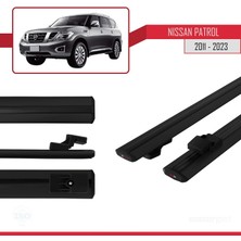 AccessoryPart Nissan Patrol Y62 2011 ve Sonrası ile Uyumlu Basıc Model Ara Atkı Tavan Barı Siyah