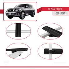 AccessoryPart Nissan Patrol Y62 2011 ve Sonrası ile Uyumlu Basıc Model Ara Atkı Tavan Barı Siyah