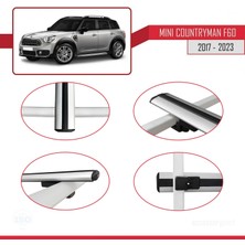 AccessoryPart Mini Countryman (F60) 2017 ve Sonrası ile Uyumlu Basıc Model Ara Atkı Tavan Barı Gri