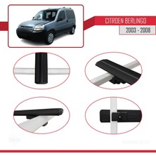 AccessoryPart Citroen Berlingo 2003-2008 Arası ile Uyumlu Basıc Model Ara Atkı Tavan Barı Siyah