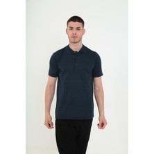 KMK Kombin  Baba Yakalı Cepli Desenli Model Klasik Kesim  T-Shirt