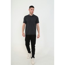KMK Kombin  Baba Yakalı Cepli Desenli Model Klasik Kesim  T-Shirt