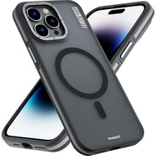 YoungKit iPhone 14 Pro Max Uyumlu Kılıf Magsafe Şarj Özellikli Rock Sand Serisi Kapak