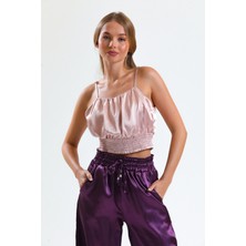 Sense Gipeli Baskılı  Saten Bluz | BLZ34223