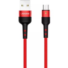 Uslion Usams U26 1metre 2.0A USB To Mikro USB Örgü Kaplama Şarj ve Data Kablosu