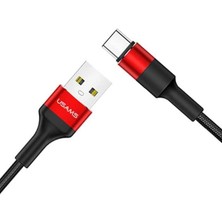 Uslion Usams 120CM 2.0A USB To Type-C Örgü Kaplama Şarj ve Data Kablosu